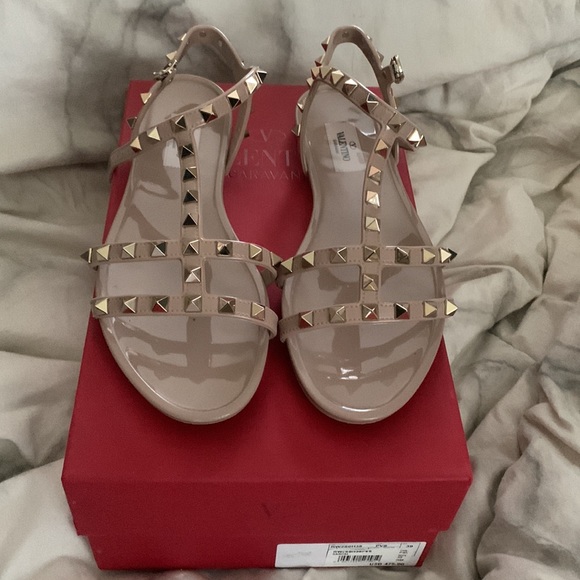 Valentino Nude Rockstud PVC Sandal - Picture 3 of 8